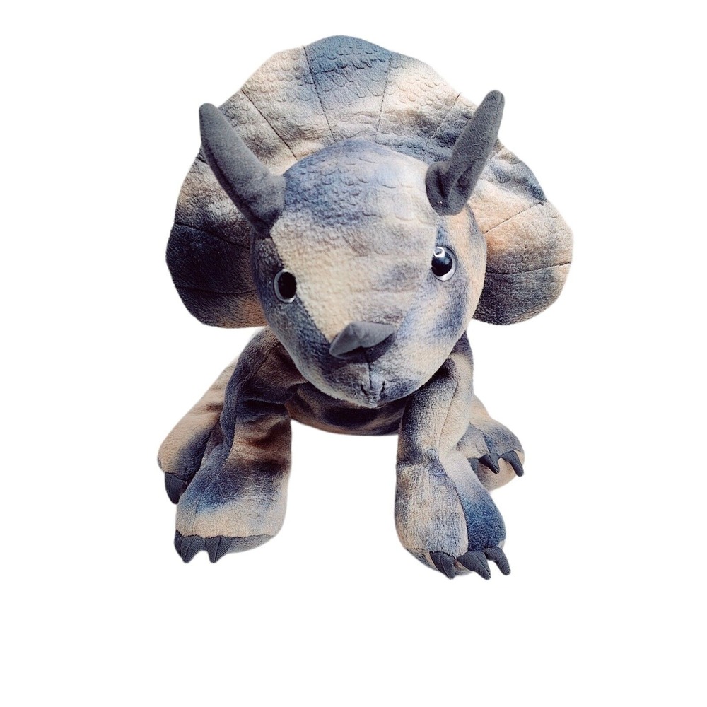 Teddy Mountain "Tops" the Triceratops 15in Plush Dinosaur Stuffed Animal Toy